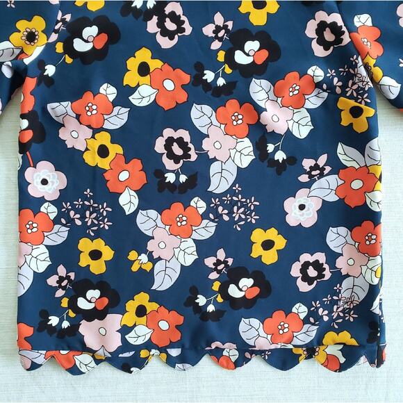 Victoria Beckham Top Women XS Colorful Floral Cottagecore Dainty Twee Kawaii Mod - Picture 6 of 13